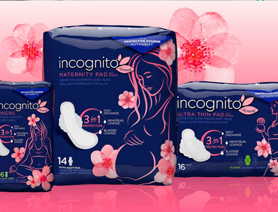 Group shot of Incognito feminine products